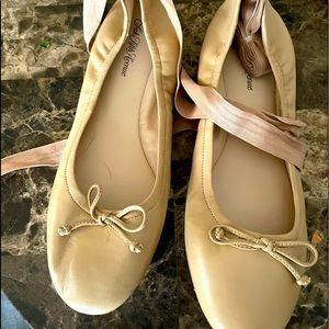 Saks fifth avenue nude ballet slipper size 9 never worn. I originally paid $195